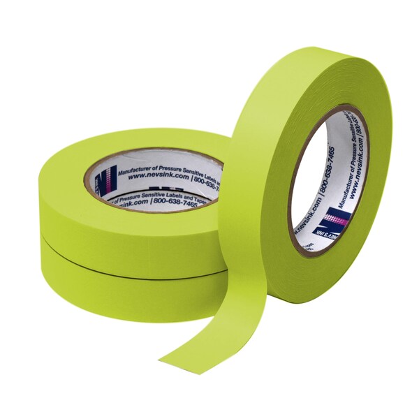 1 wide x 60yd Chartreuse Labeling Tape, PK3